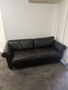 3 seater leather lounge