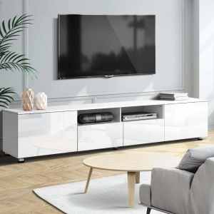 White TV unit entertainment cabinet