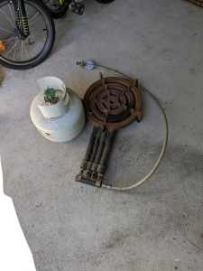 Four Ring Gas Burner with tank
