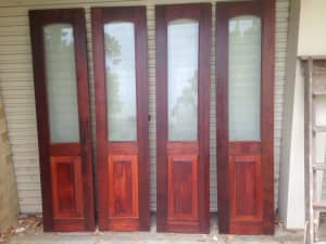 BI FOLD DOORS Western Red Cedar 2 pairs suit opening 1780mm