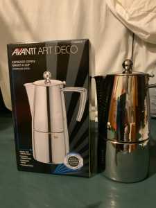 Avanti Art Deco espresso coffee maker 6 cup brand new