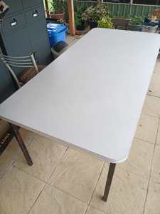 Kitchen Table, steel framed laminex
