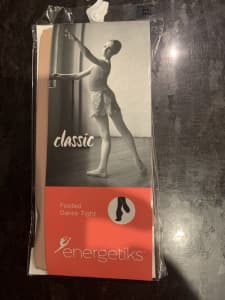Beige ballet stockings size 7-9 (Ch Medium) Energetiks brand - New