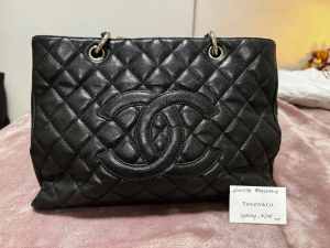 Authentic Chanel GST Black Caviar Bag