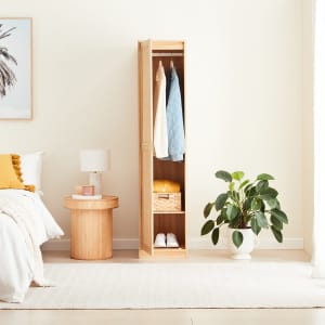 kmart Rattan Wardrobe Hanging Storage with Shelf (RRP$139)