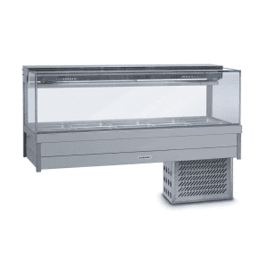 Roband Square Glass Refrigerated Display Bar - Piped and Foamed only