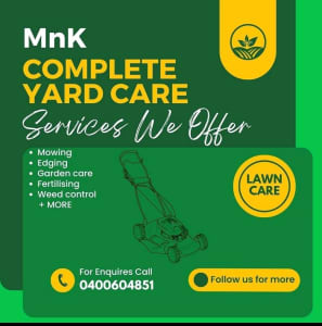 MnK lawn mowing and handy man service
