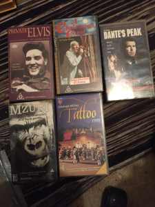 box of free vhs movies