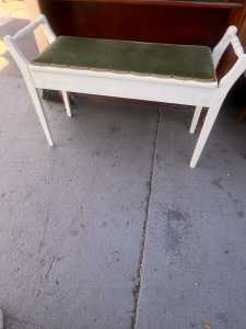 Gorgeous antique piano stool with under-seat storage $50