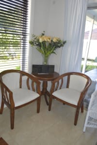 Wooden table and chairs set