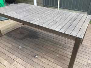 Used outdoor dining table