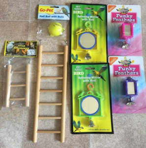 Various Bird Toys & Parrot Forager From $3