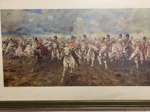 Lady Butler Battle of Waterloo War Military Scene Limited Edition