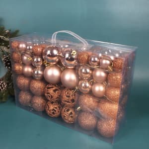 100pcs Christmas Tree Mini Shatterproof Ornaments Balls Holiday Access