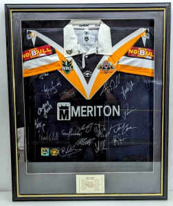 Wests Tigers Signed and Framed Jersey 2000 initial Joint Venture team