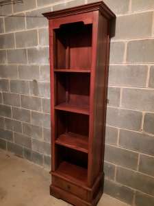 Can Deliver TEAK 4 BOOKSHELF BOOKCASE CABNET WITH DRAWER VGC