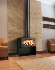 ADF Hayra 85 Freestanding Wood Heater Fireplace with Base
