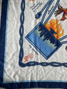 Sold at Auction: Hermes Port de Saint Tropez Silk Scarf