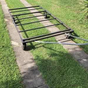 Hand Pulled Platform Trolley With Handle, Dolly Trailer