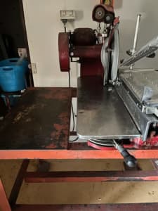 Butchering machinery, two Bacon slicers