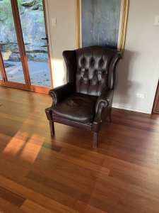 Vintage chesterfield leather armchair