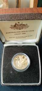 1980 Proof $200 Gold Koala coin in case