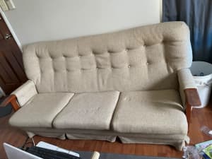 Three seater sofawith two rocking armchairs