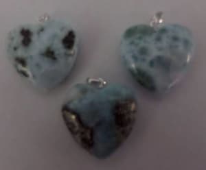 Puffy Heart Pendants with 925 Sterling Silver Clasp