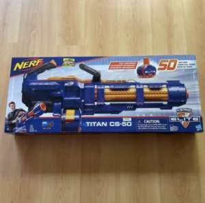 Brand new - Nerf Titan CS-50 Full Auto Minigun Blaster with Ammo