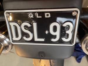 Motorcycle number plates