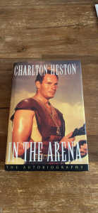 Charlton Heston In the Arena signed Autobiography Book