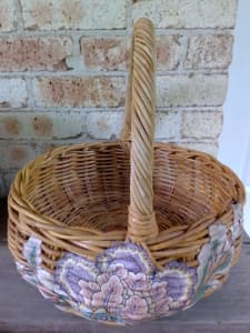 Huge Vintage Cane Basket 