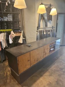 Vintage Danish Sales Desk with modern architectural extensions