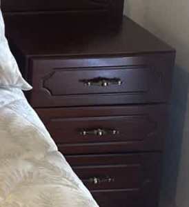 Bed head and drawers 