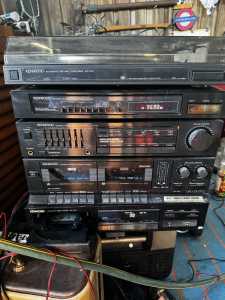 Kenwood stereo system cassette/CD/Record and radio