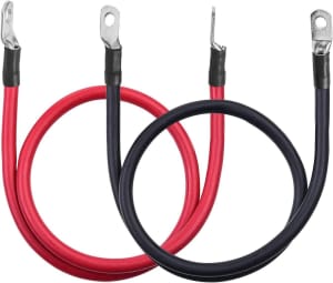 Red-Black 6-AWG 1.8ft-50cm 200A Battery Connector Cables ($8 to Post)
