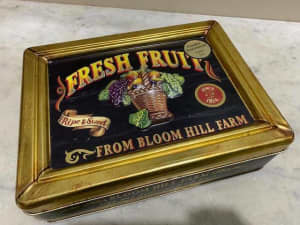Fresh Fruit Bloom Hill Farm Tin.