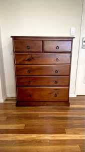 6 Drawer Tallboy Chest of drawers ** Can Deliver 4 FREE **