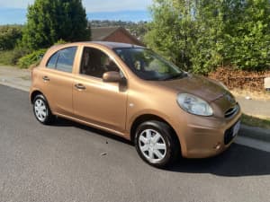 Gold Nissan Micra 2011 automatic