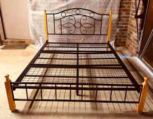 Bed frame -King size -with good quality wood and metal