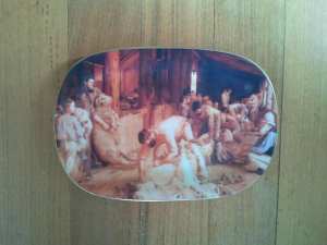 Free Collectible plate Tom Roberts Shearing The Rams