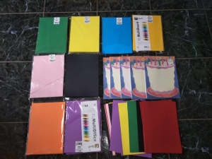 Large quantity of coloured A4 paper
