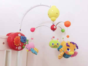 Musical cot mobile/soft rattles
