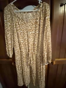 Leopard Print Long Sleeve Dress 👗