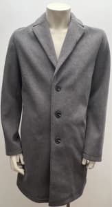 Mens sz M Grey ASOS Design knee length coat excellent condition