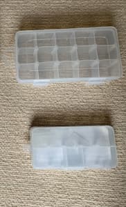 NEW Plastic Compartment containers / boxes