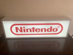 💎VERY RARE SIGN💎-🚗FREE COURIER🚗-🕹️90s Original Nintendo Sign🕹️
