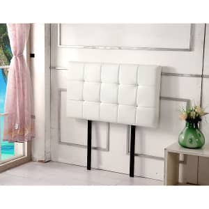 PU Leather Single Bed Deluxe Headboard Bedhead - White...