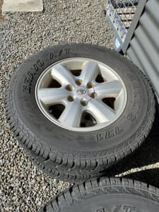 Hilux tyres and rims.