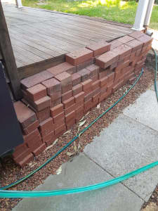 Red brick pavers
